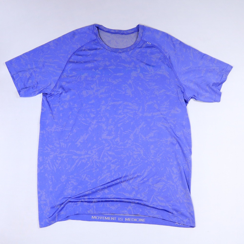 Lululemon Metal Vent Tech 2.0 Shirt Mens XXL Indigo Short Sleeve Training